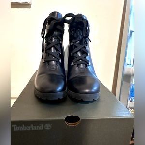Timberland Women's Allington Boots Hiker Black Size 11 Full Grain Leather